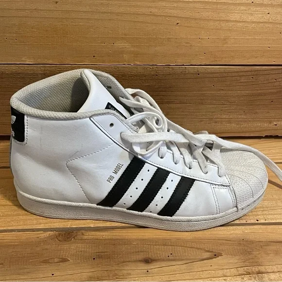 Adidas Size 7 Pro Model Shell Toes High Top - Picture 8 of 10